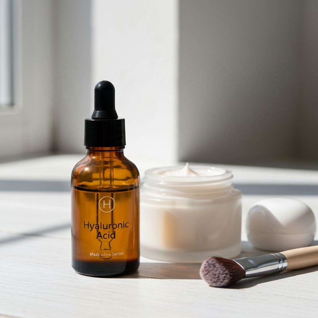 Siero ialuronico in flacone ambrato con contagocce oro