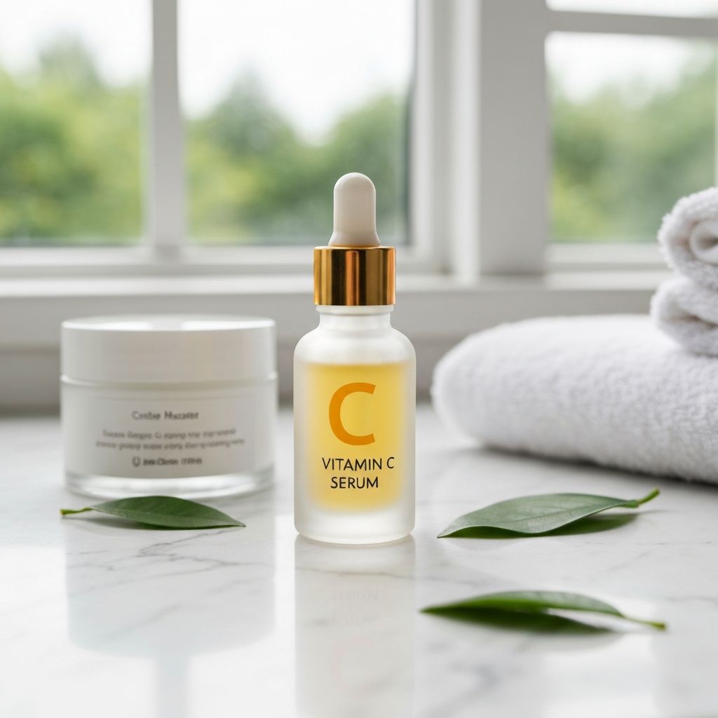 Siero vitamina C in bottiglietta frosted con contagocce